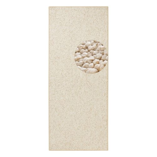 Krémszínű futószőnyeg 80x200 cm Wolly – BT Carpet