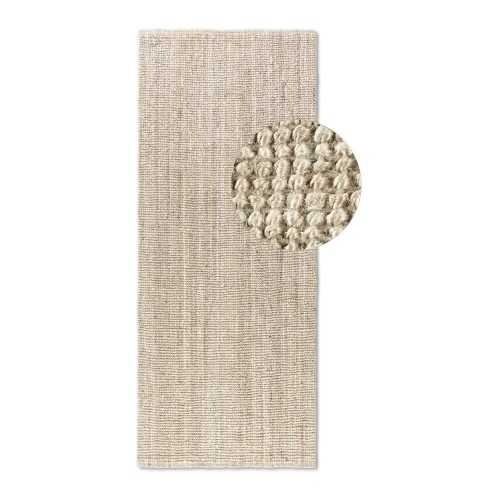 Krémszínű juta futószőnyeg 80x200 cm Bouclé – Hanse Home