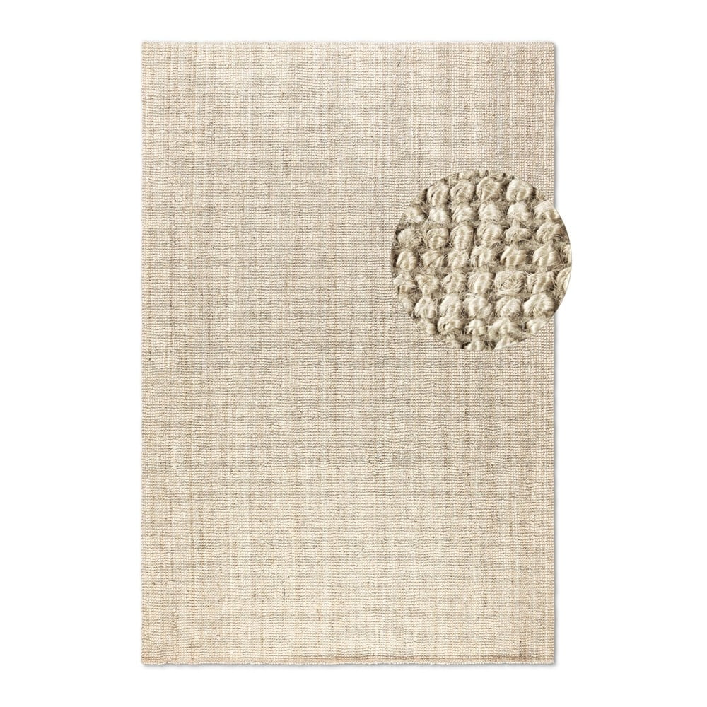 Krémszínű juta szőnyeg 80x150 cm Bouclé – Hanse Home