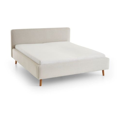 Krémszínű kárpitozott egyszemélyes ágy ágyrács nélkül 120x200 cm Mattis – Meise Möbel