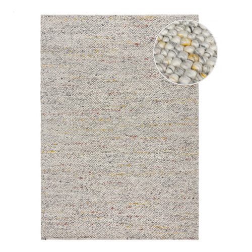 Krémszínű kézi szövésű gyapjúkeverék szőnyeg 80x150 cm Minerals – Flair Rugs