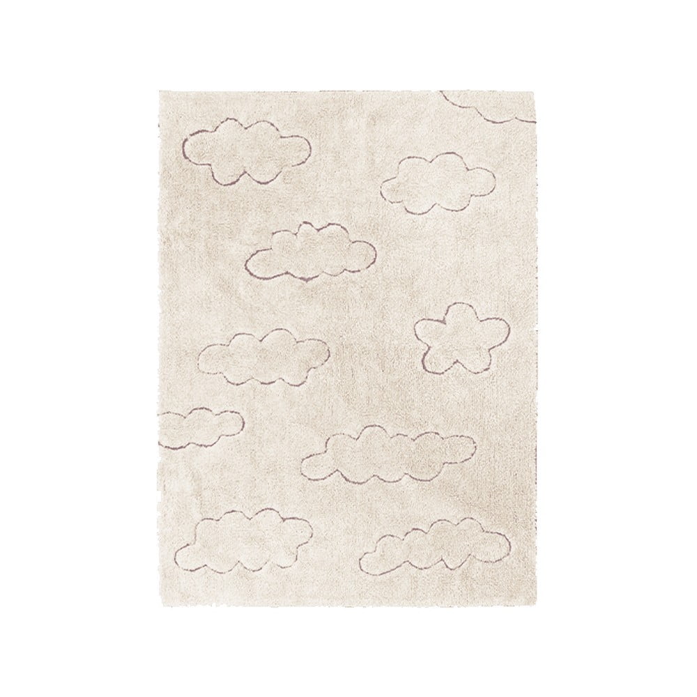 Krémszínű mosható kézi szövésű pamut gyerek szőnyeg 120x160 cm Clouds – Lorena Canals