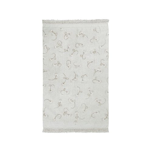 Krémszínű mosható kézi szövésű pamut gyerek szőnyeg 140x210 cm English Garden Ivory – Lorena Canals