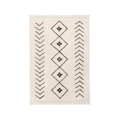 Krémszínű mosható kézi szövésű pamut szőnyeg 170x240 cm Bereber Rhombs – Lorena Canals