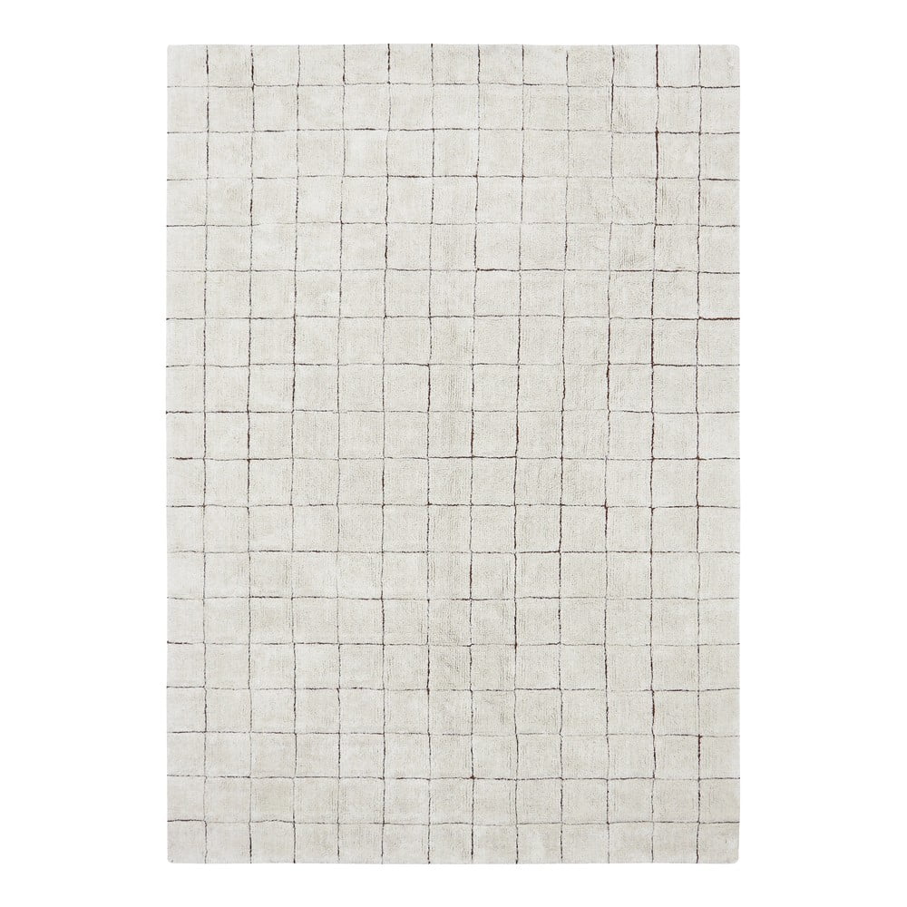 Krémszínű mosható kézi szövésű pamut szőnyeg 170x240 cm Mosaic – Lorena Canals
