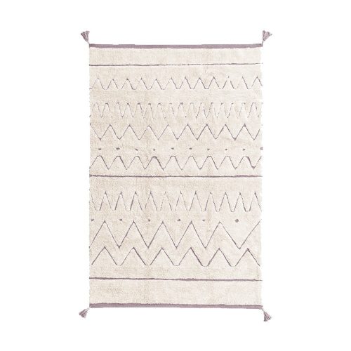Krémszínű mosható kézi szövésű pamut szőnyeg 90x130 cm Azteca – Lorena Canals