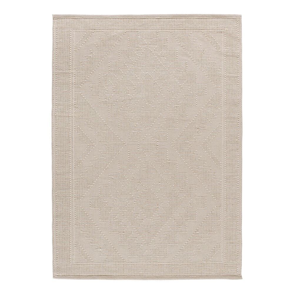 Krémszínű mosható kézi szövésű újrahasznosított pamut szőnyeg 80x120 cm Pamuk – Universal