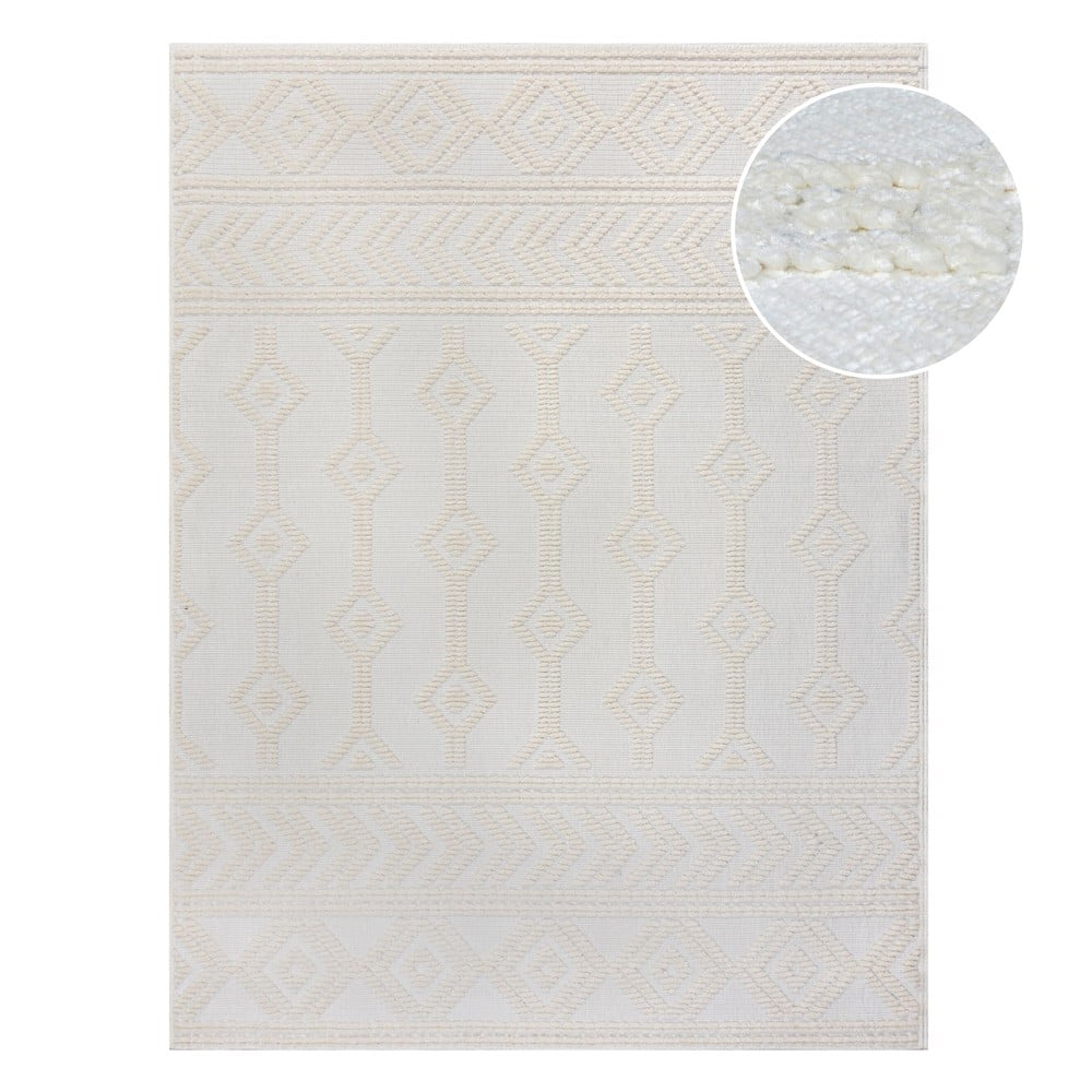 Krémszínű zsenília szőnyeg 80x160 cm Shyla – Flair Rugs