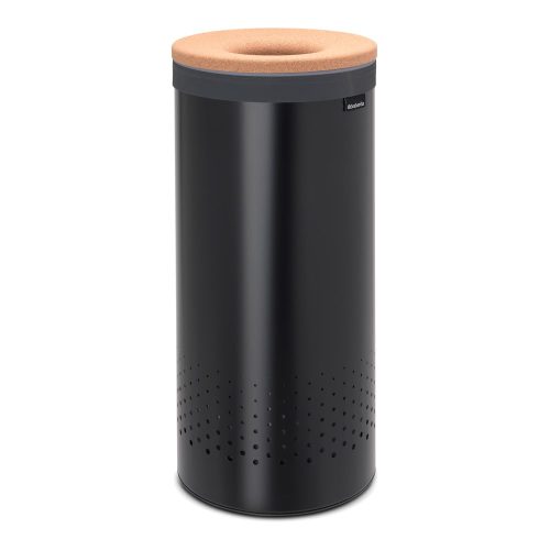 Matt fekete fém szennyeskosár 35 l – Brabantia