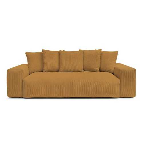 Mustársárga kordbársony kanapé 280 cm Voltaire – Bobochic Paris
