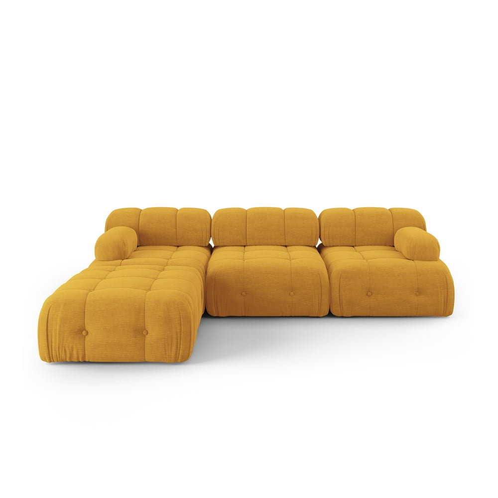Mustársárga sarokkanapé Ferento – Cosmopolitan Design