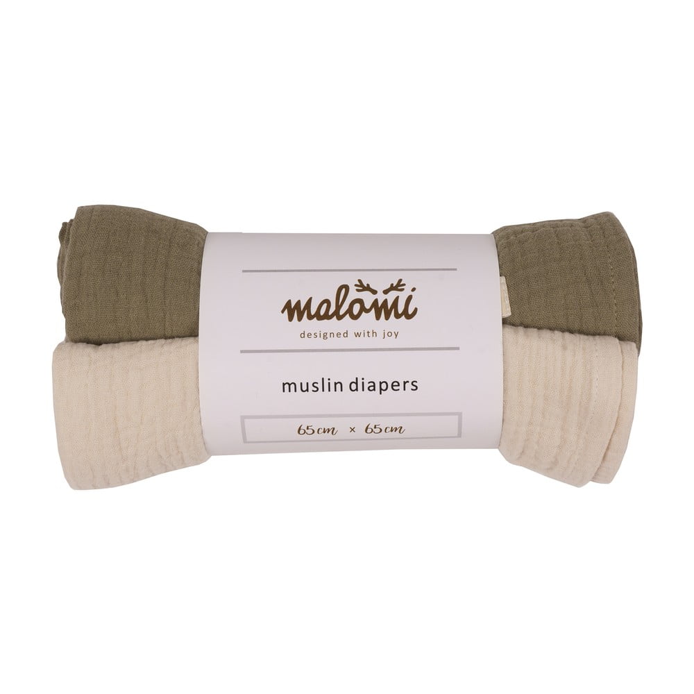 Muszlin pelenka készlet 2 db-os Forest Green – Malomi Kids