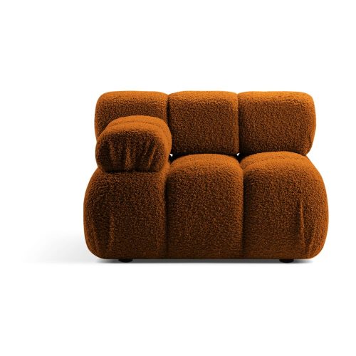 Narancssárga buklé kanapé modul (bal oldali) Bellis – Micadoni Home