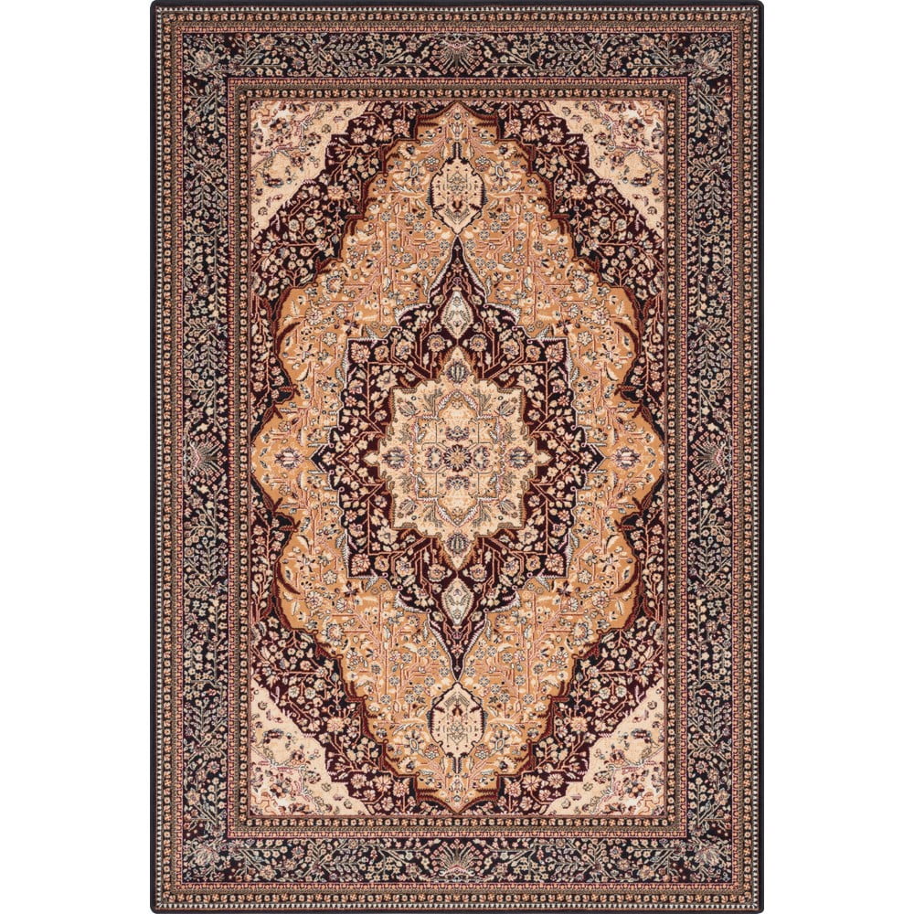 Narancssárga gyapjú szőnyeg 133x180 cm Charlotte – Agnella
