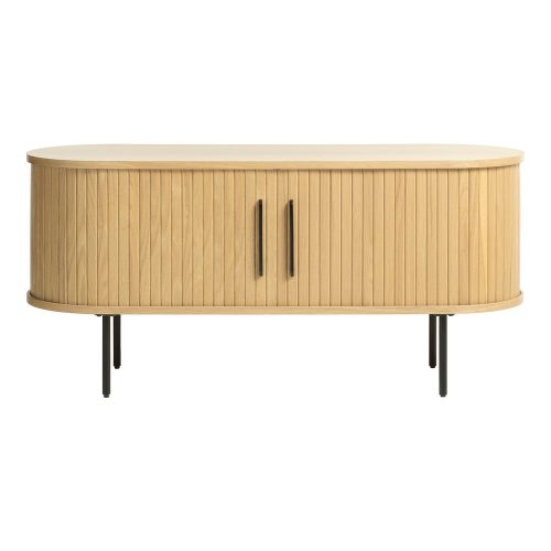 Natúr színű TV-állvány tölgyfa dekorral 120x56 cm Nola – Unique Furniture