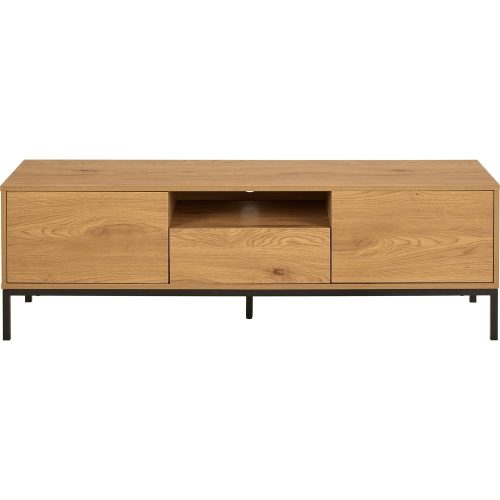 Natúr színű TV-állvány tölgyfa dekorral 140x45x40 cm Seaford – Actona