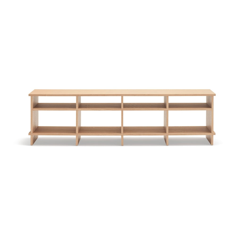 Natúr színű TV-állvány tölgyfa dekorral 180x50x40 cm Inari – Teulat