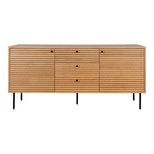 Natúr színű alacsony komód tölgyfa dekorral 150x74 cm Kyoto – House Nordic