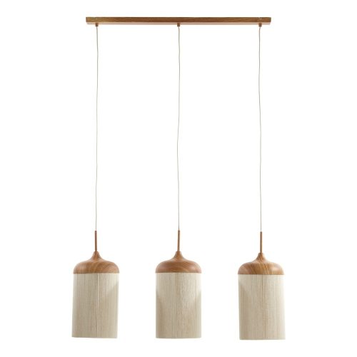 Natúr színű függőlámpa textil búrával Dania – Light & Living