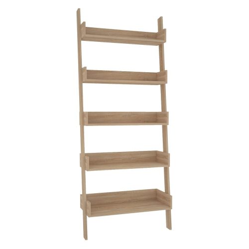 Natúr színű könyvespolc tölgyfa dekorral 80x195 cm Only – Kalune Design