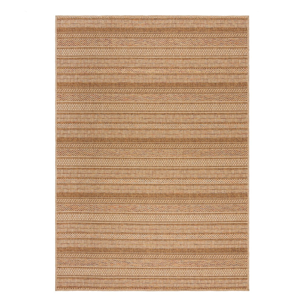 Natúr színű kültéri-beltéri szőnyeg 200x290 cm Farah Stripe – Flair Rugs