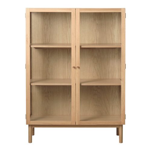 Natúr színű tölgyfa tálalószekrény 140x100 cm Elba – Unique Furniture