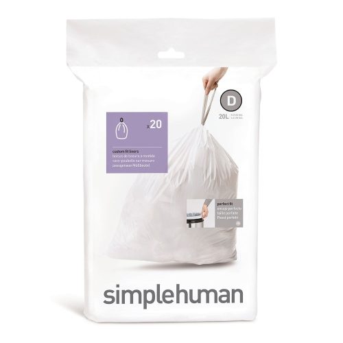 Összehúzható szemeteszsák készlet 20 db-os 20 l D – simplehuman