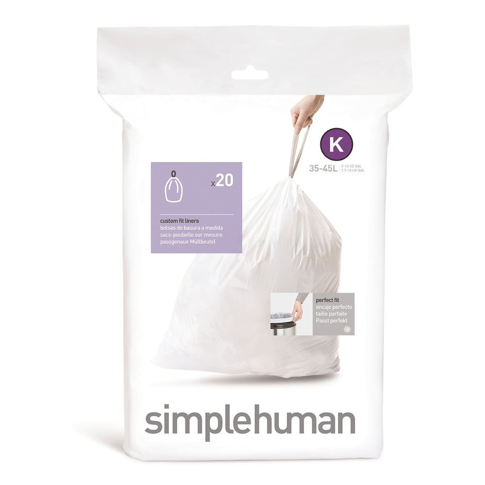 Összehúzható szemeteszsák készlet 20 db-os 45 l K – simplehuman