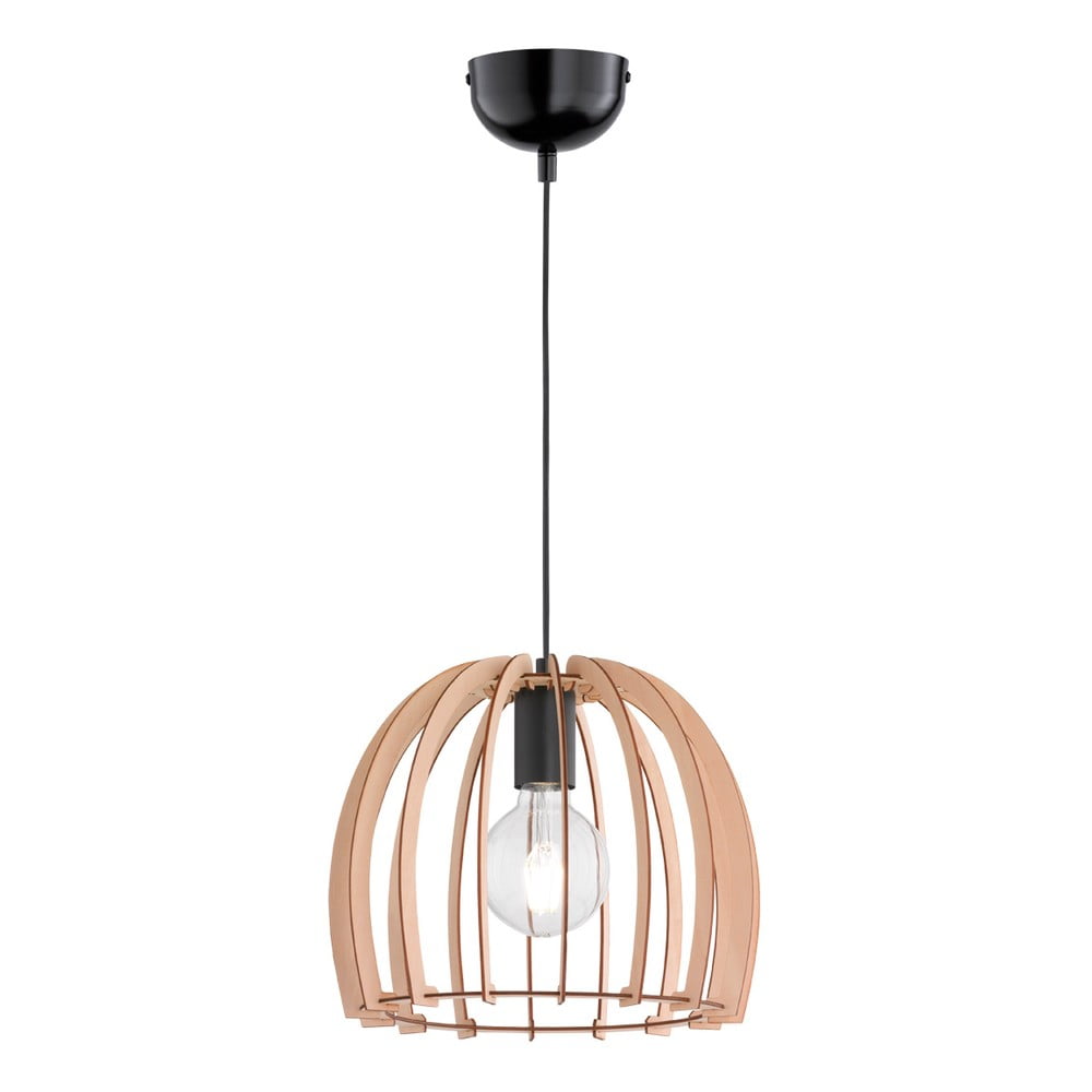 Pendant Wood bézs fa-fém függőlámpa