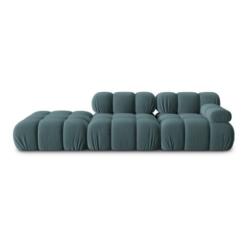 Petróleumkék bársony kanapé 282 cm Bellis – Micadoni Home