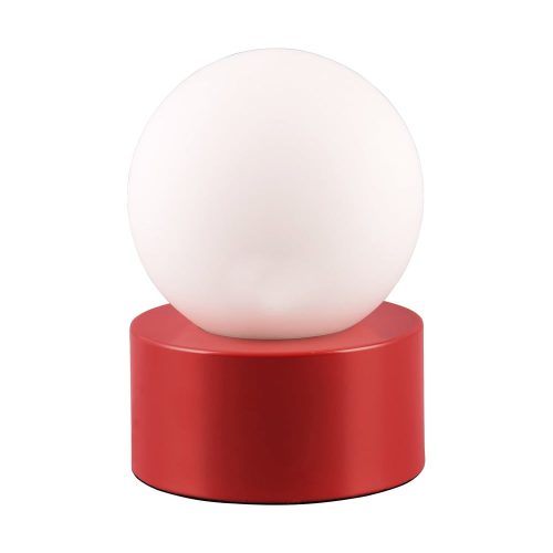 Piros asztali lámpa üveg búrával (magasság 17 cm) Countess – Trio
