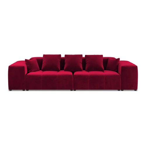 Piros bársony kanapé 320 cm Rome Velvet - Cosmopolitan Design