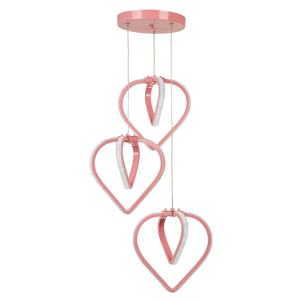 Rózsaszín fém LED függőlámpa ø 20 cm Sevinc – Squid Lighting