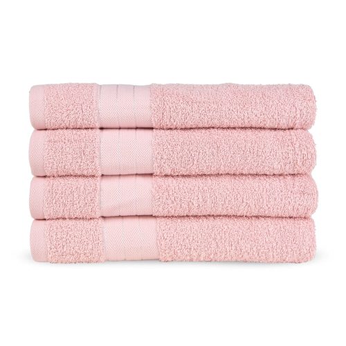 Rózsaszín frottír pamut törölköző szett 4 db-os 50x100 cm – Good Morning