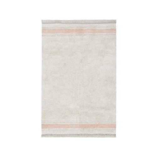 Rózsaszín-krémszínű mosható kézi szövésű pamut szőnyeg 90x130 cm Gastro Rose – Lorena Canals
