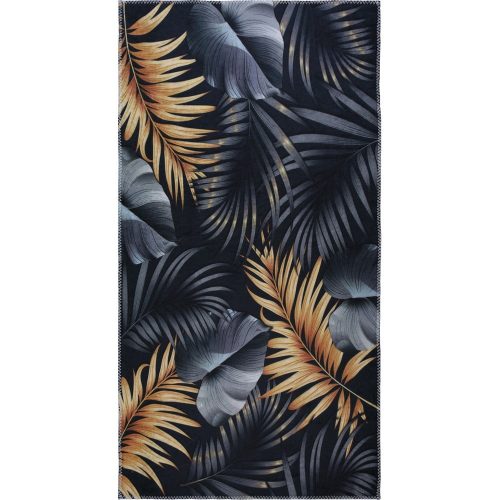 Sötétkék-aranyszínű mosható szőnyeg 120x180 cm Midnight Leaves – Vitaus