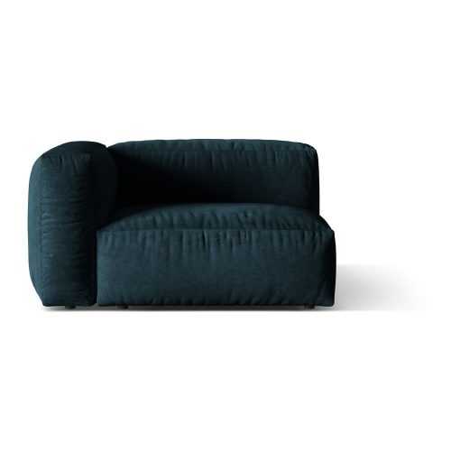 Sötétkék buklé kanapé modul (bal oldali) Martina – Micadoni Home