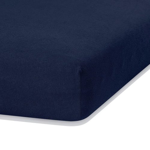 Sötétkék gumis frottír lepedő 180x200 cm Ruby – Restilo