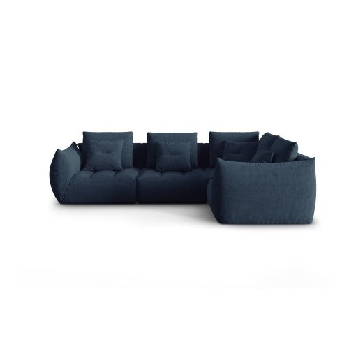 Sötétkék sarokkanapé (jobb oldali-L alakú) Bloom – Micadoni Home