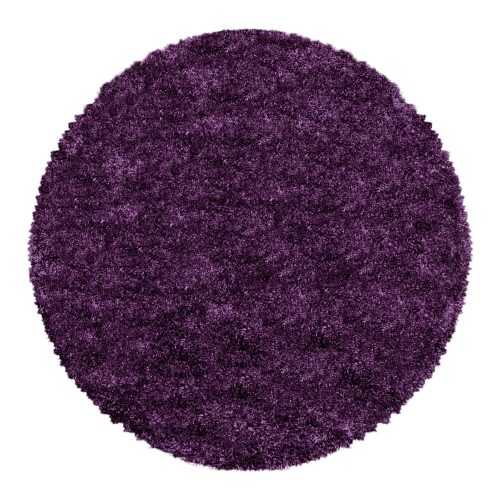 Sötétlila kerek szőnyeg ø 160 cm Fluffy – Ayyildiz Carpets