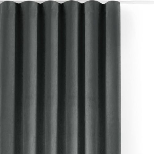 Sötétszürke bársony dimout (részleges sötétítő) függöny 200x225 cm Velto – Filumi