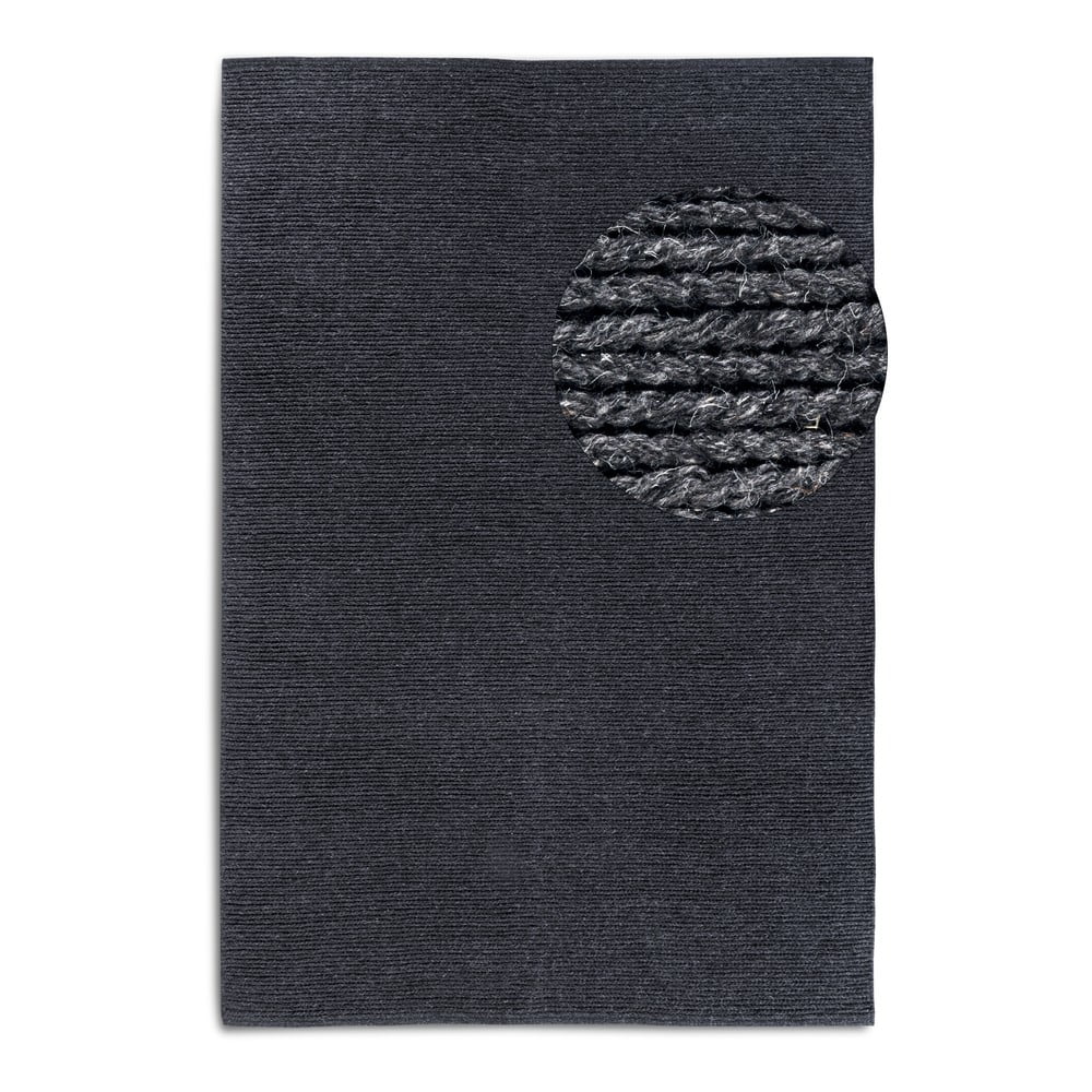 Sötétszürke kézi szövésű gyapjú szőnyeg 80x150 cm Francois – Villeroy&Boch