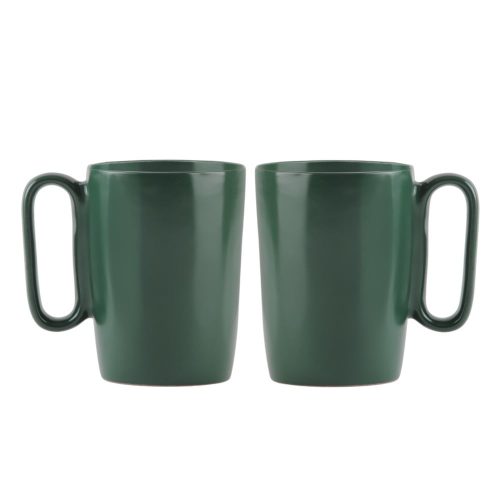 Sötétzöld agyagkerámia bögre szett 2 db-os 250 ml Fuori – Vialli Design