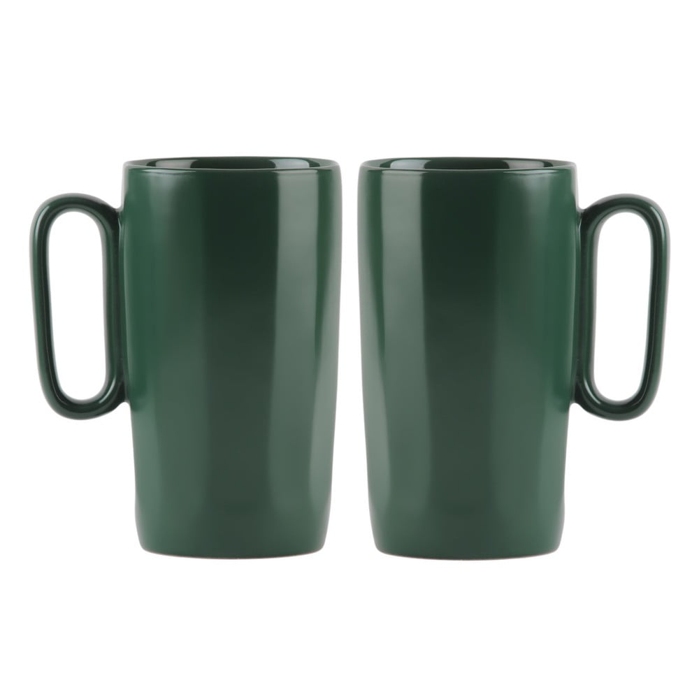 Sötétzöld agyagkerámia bögre szett 2 db-os 330 ml Fuori – Vialli Design