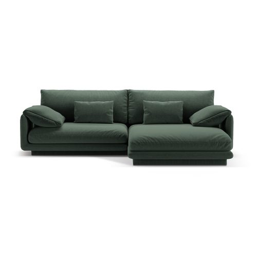 Sötétzöld sarokkanapé (jobb oldali) Torino – Micadoni Home
