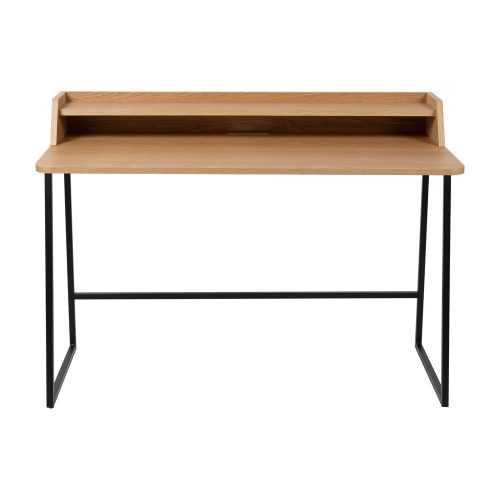 Szekreter típusú íróasztal tölgyfa dekoros asztallappal 60x120 cm Giorgio – White Label