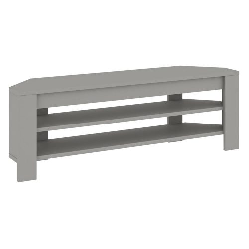 Szürke TV-állvány tölgyfa dekorral 120x40x30 cm Corner – Kalune Design