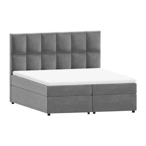 Szürke ágyneműtartós boxspring ágy 180x200 cm Flip – Ropez