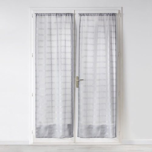 Szürke átlátszó függöny szett 2 db-os 70x200 cm Candide – douceur d'intérieur