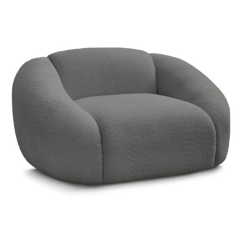 Szürke buklé fotel Tina – Bobochic Paris